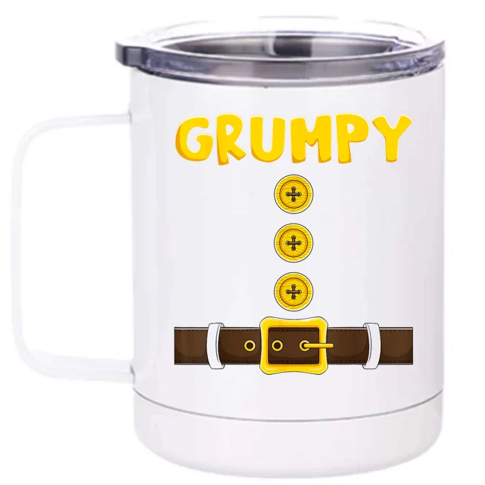 Grumpy Dwarf Easy Halloween Front & Back 12oz Stainless Steel Tumbler Cup