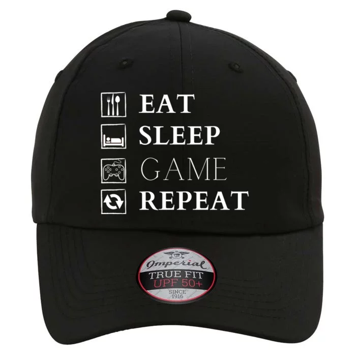 Gamer Design Eat Sleep Game Repeat Funny Gift The Original Performance Cap