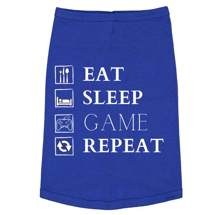 Gamer Design Eat Sleep Game Repeat Funny Gift Doggie Tank