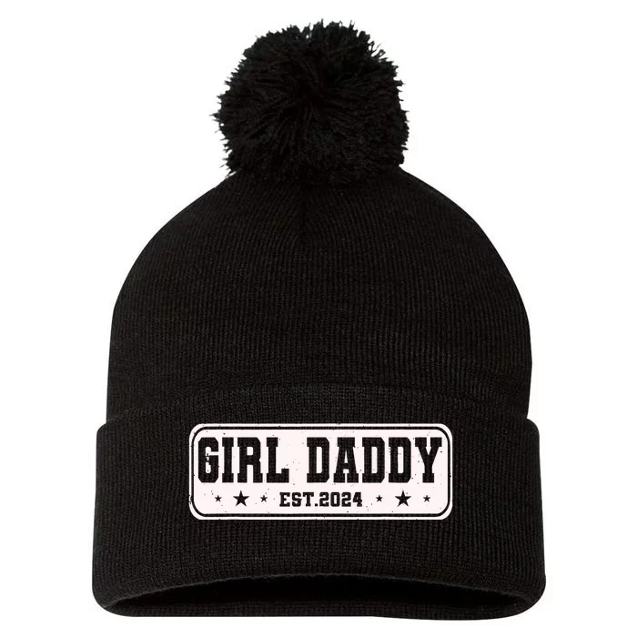 Girl Daddy Est 2024 To Be Gifts For 1st Time Dad Pom Pom 12in Knit Beanie