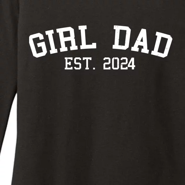 Girl Dad Est 2024 Celebrating New Baby Dad Womens CVC Long Sleeve Shirt