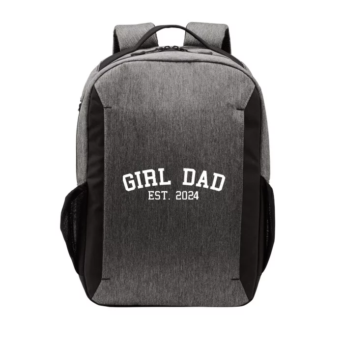 Girl Dad Est 2024 Celebrating New Baby Dad Vector Backpack