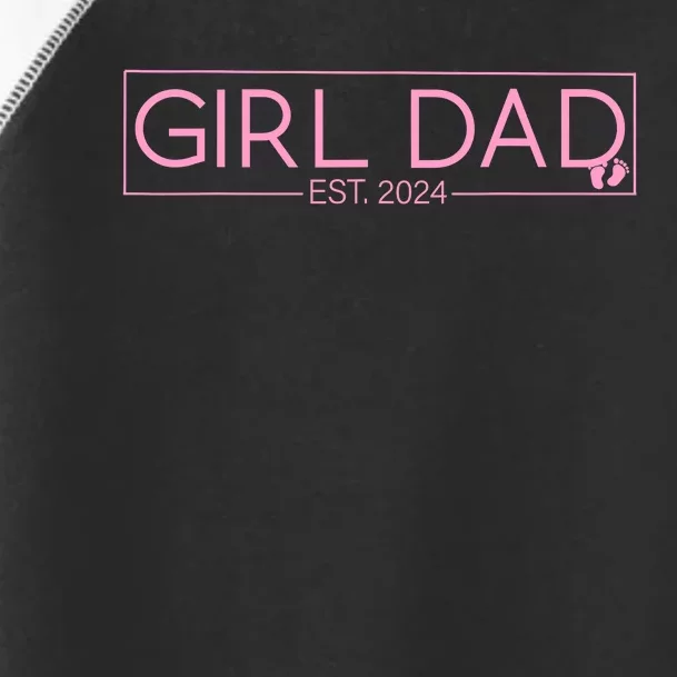 Girl Dad Est 2024 Newborn Daddy Father Baby Girl Toddler Fine Jersey T-Shirt