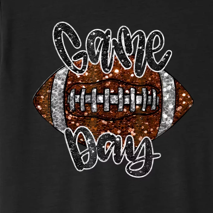 Game Day Football Bling Bling Football Lover Fall Autumn ChromaSoft Performance T-Shirt