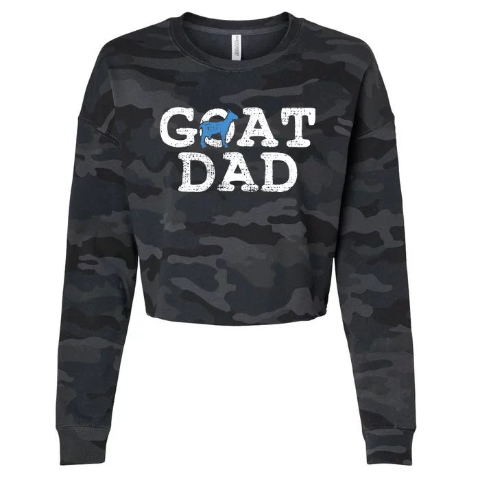 Goat Dad Fathers Day Farmer Gift Cropped Pullover Crew