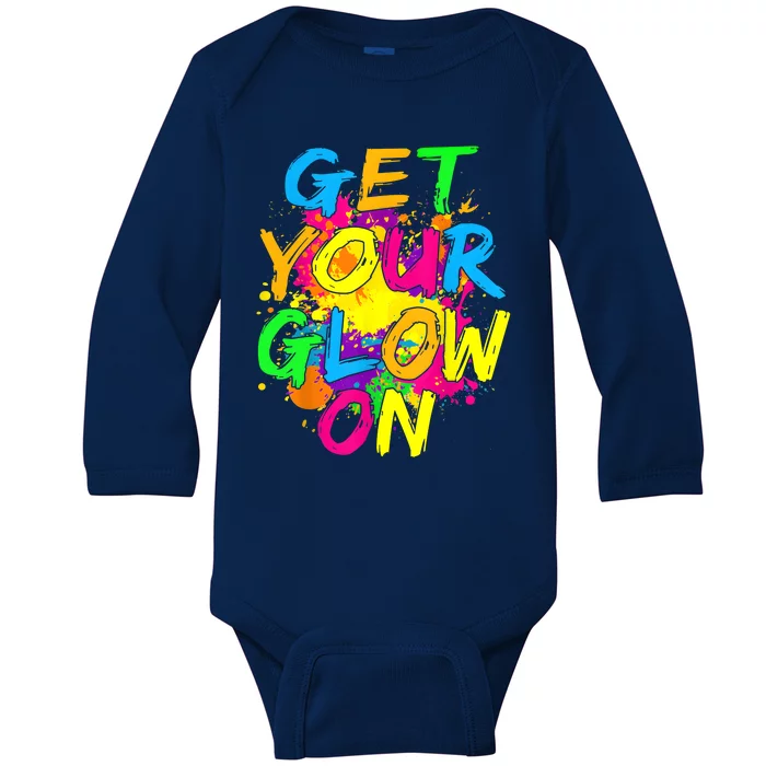 Glow Design For Girl Boy And Adults In Bright Colors 80 Theme Baby Long Sleeve Bodysuit