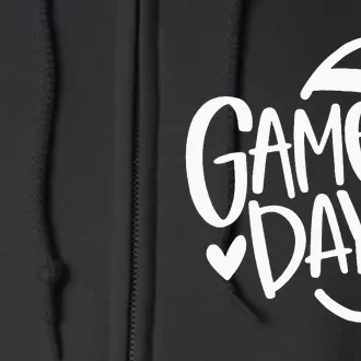 Game Day Football Season Funny Team Sports Full Zip Hoodie