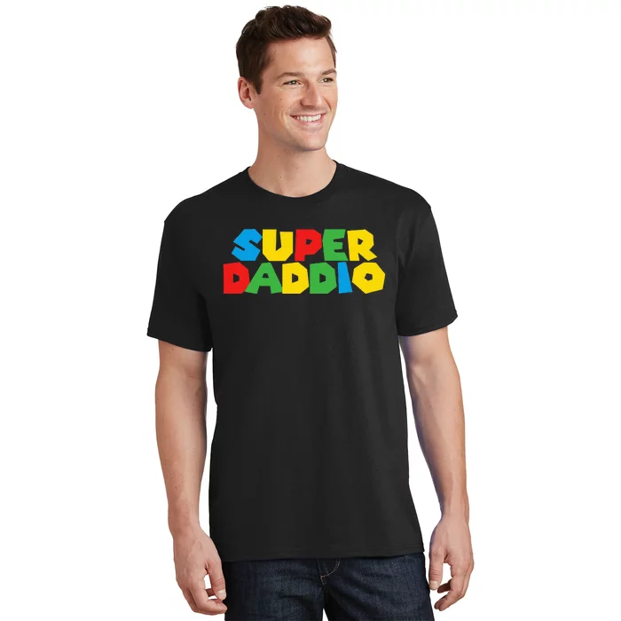 Gamer Daddio Funny Super Dad Funny Fathers From Wife T-Shirt