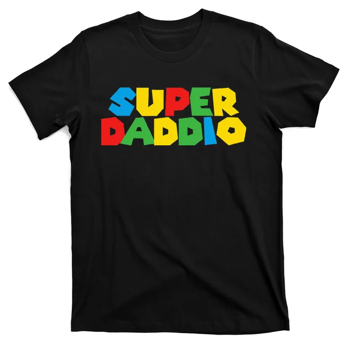 Gamer Daddio Funny Super Dad Funny Fathers From Wife T-Shirt