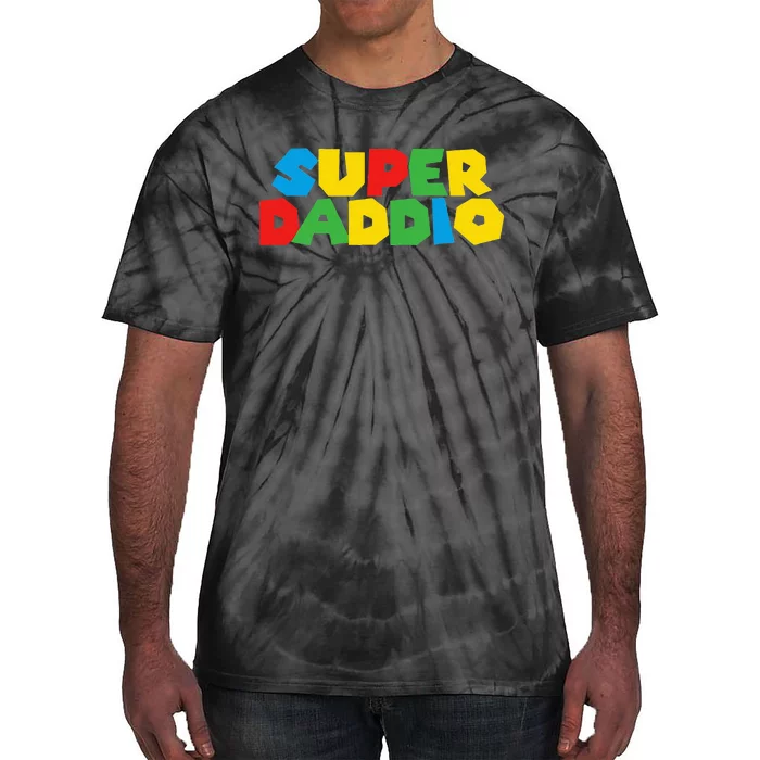 Gamer Daddio Funny Super Dad Funny Fathers From Wife Tie-Dye T-Shirt