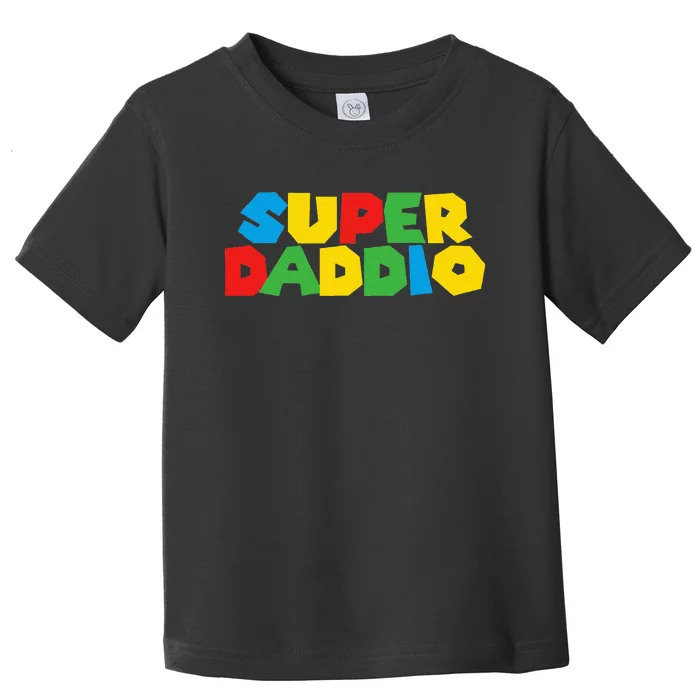 Gamer Daddio Funny Super Dad Funny Fathers From Wife Toddler T-Shirt