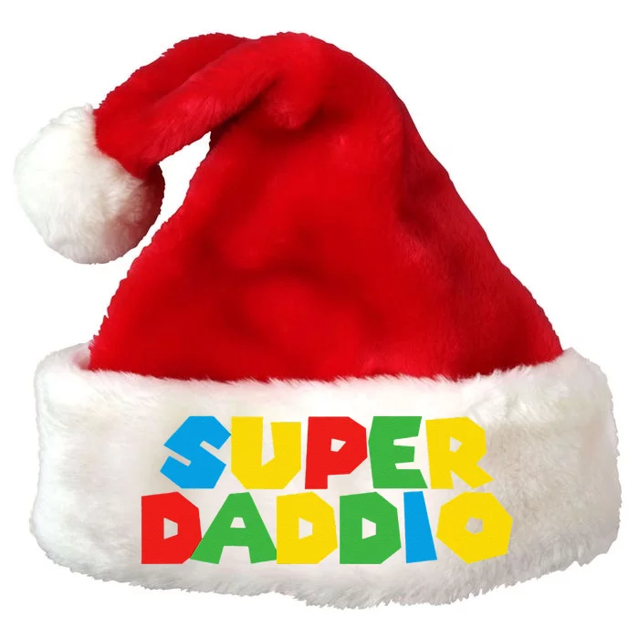 Gamer Daddio Funny Super Dad Funny Fathers From Wife Premium Christmas Santa Hat