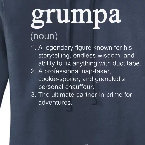 Grumpa Definition Funny Cool Women's Pullover Hoodie