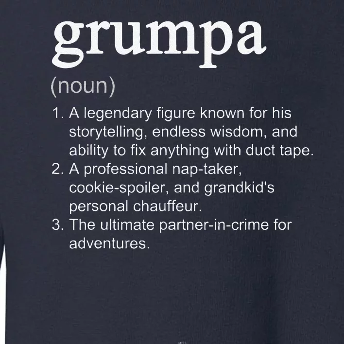 Grumpa Definition Funny Cool Toddler Sweatshirt