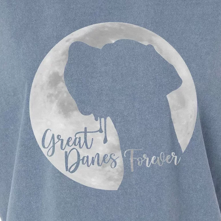 Greate Danes Forever - Great Dane Profile Moon Garment-Dyed Women's Muscle Tee