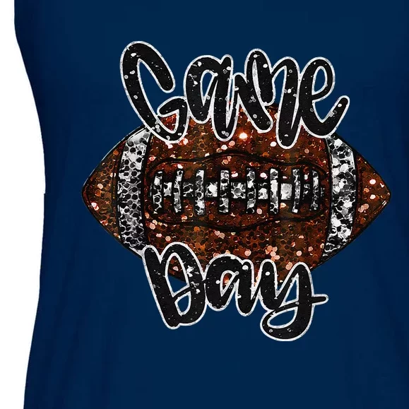 Game Day Football Bling Bling Football Lover Ladies Essential Flowy Tank