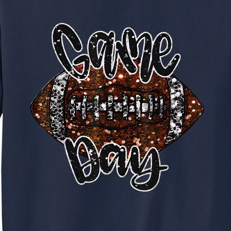 Game Day Football Bling Bling Football Lover Tall Sweatshirt