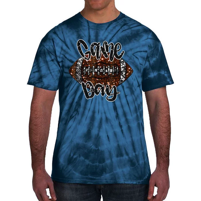 Game Day Football Bling Bling Football Lover Tie-Dye T-Shirt