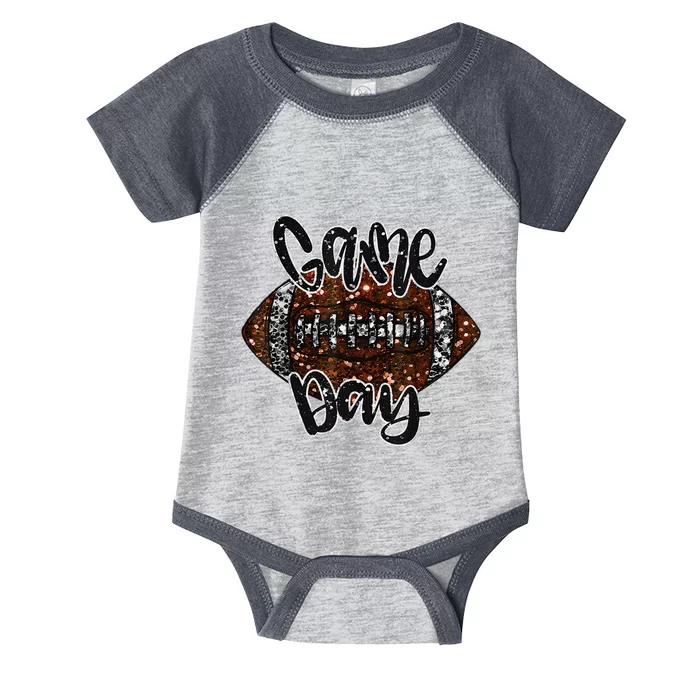 Game Day Football Bling Bling Football Lover Infant Baby Jersey Bodysuit