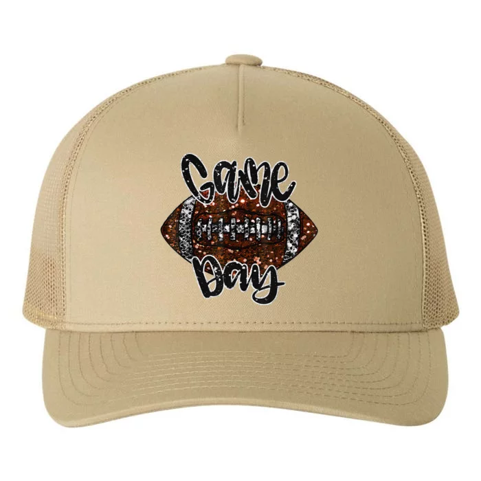 Game Day Football Bling Bling Football Lover Yupoong Adult 5-Panel Trucker Hat