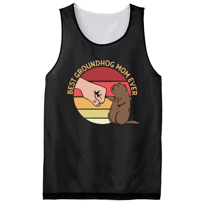 Groundhog Day Funny Quote Best Groundhog Mom Ever Mesh Reversible Basketball Jersey Tank