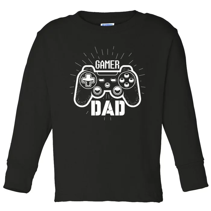 Gamer Dad FatherS Day Toddler Long Sleeve Shirt