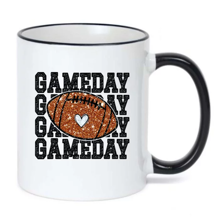 Game Day Football Bling Bling Football Lover Trendy Black Color Changing Mug