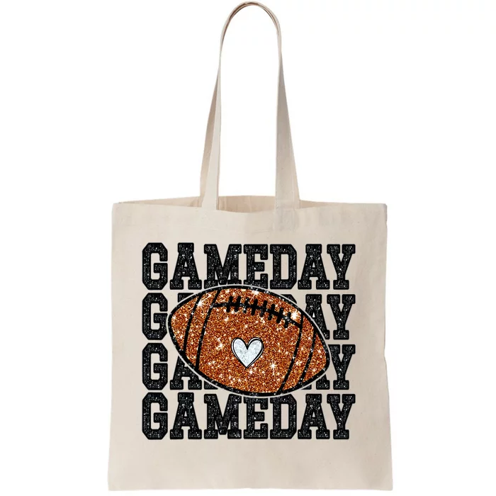 Game Day Football Bling Bling Football Lover Trendy Tote Bag