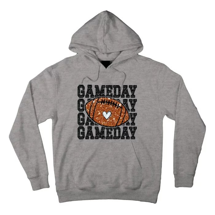 Game Day Football Bling Bling Football Lover Trendy Tall Hoodie