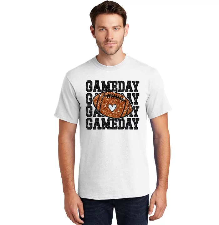 Game Day Football Bling Bling Football Lover Trendy Tall T-Shirt