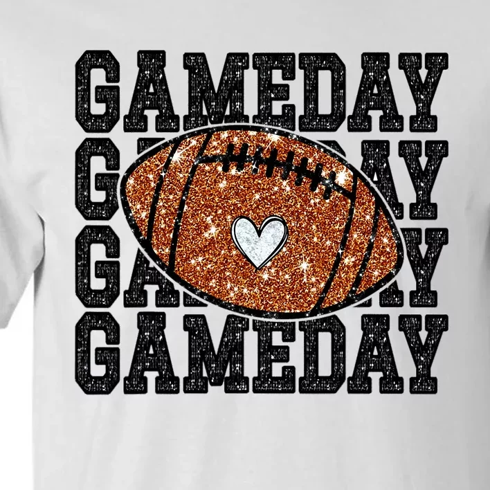 Game Day Football Bling Bling Football Lover Trendy Tall T-Shirt