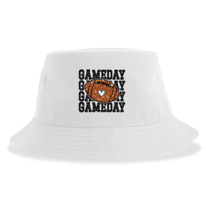 Game Day Football Bling Bling Football Lover Trendy Sustainable Bucket Hat