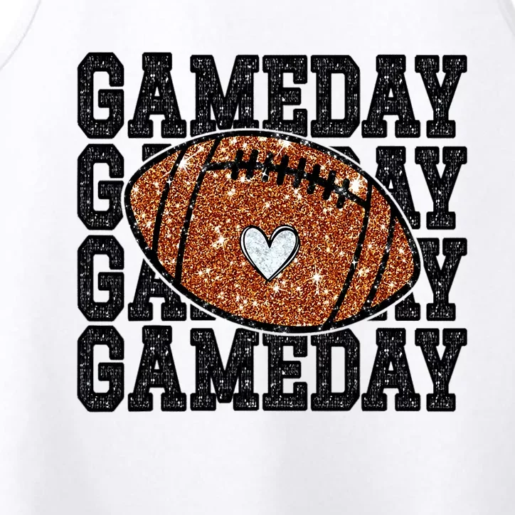 Game Day Football Bling Bling Football Lover Trendy Performance Tank