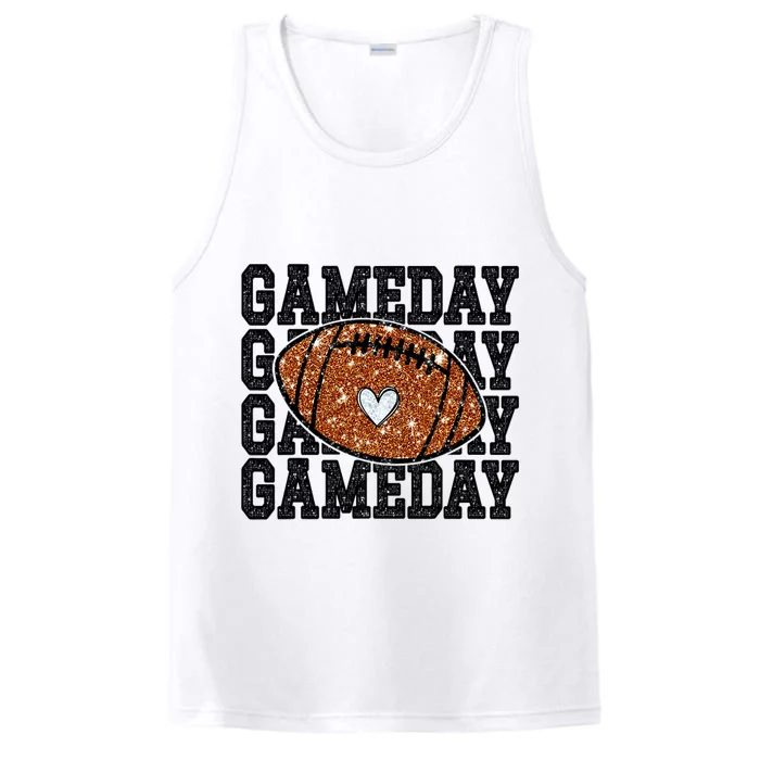 Game Day Football Bling Bling Football Lover Trendy Performance Tank