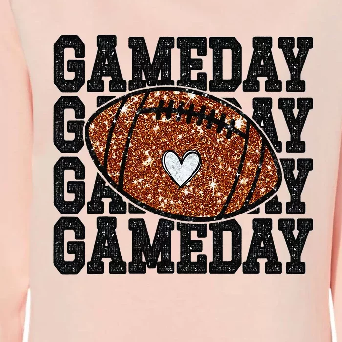 Game Day Football Bling Bling Football Lover Trendy Gift Womens California Wash Sweatshirt