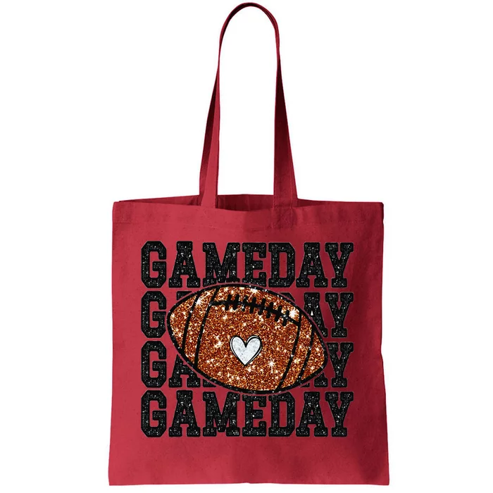 Game Day Football Bling Bling Football Lover Trendy Gift Tote Bag