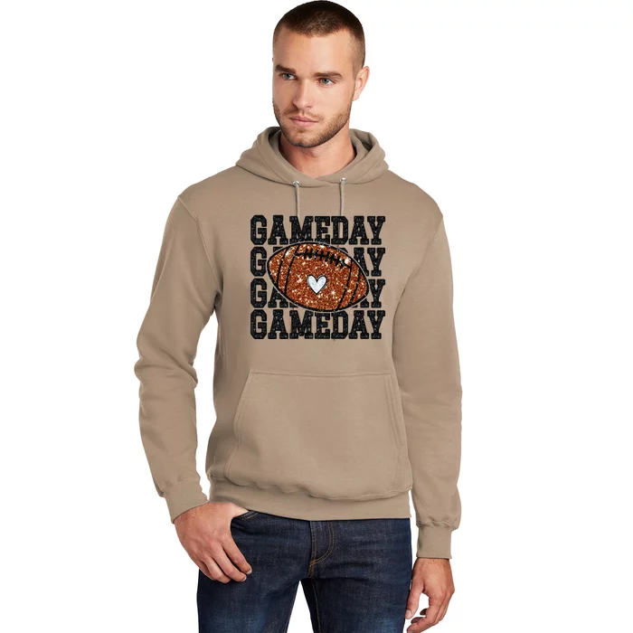 Game Day Football Bling Bling Football Lover Trendy Gift Hoodie