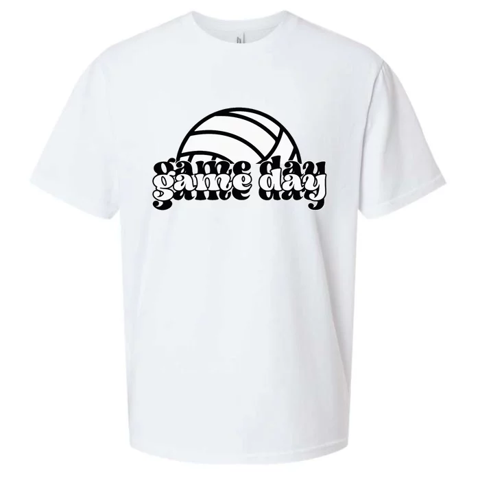 Game Day Funny Team Sports Volleyball Mom Dad Coach Sueded Cloud Jersey T-Shirt