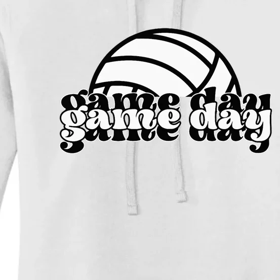 Game Day Funny Team Sports Volleyball Mom Dad Coach Women's Pullover Hoodie