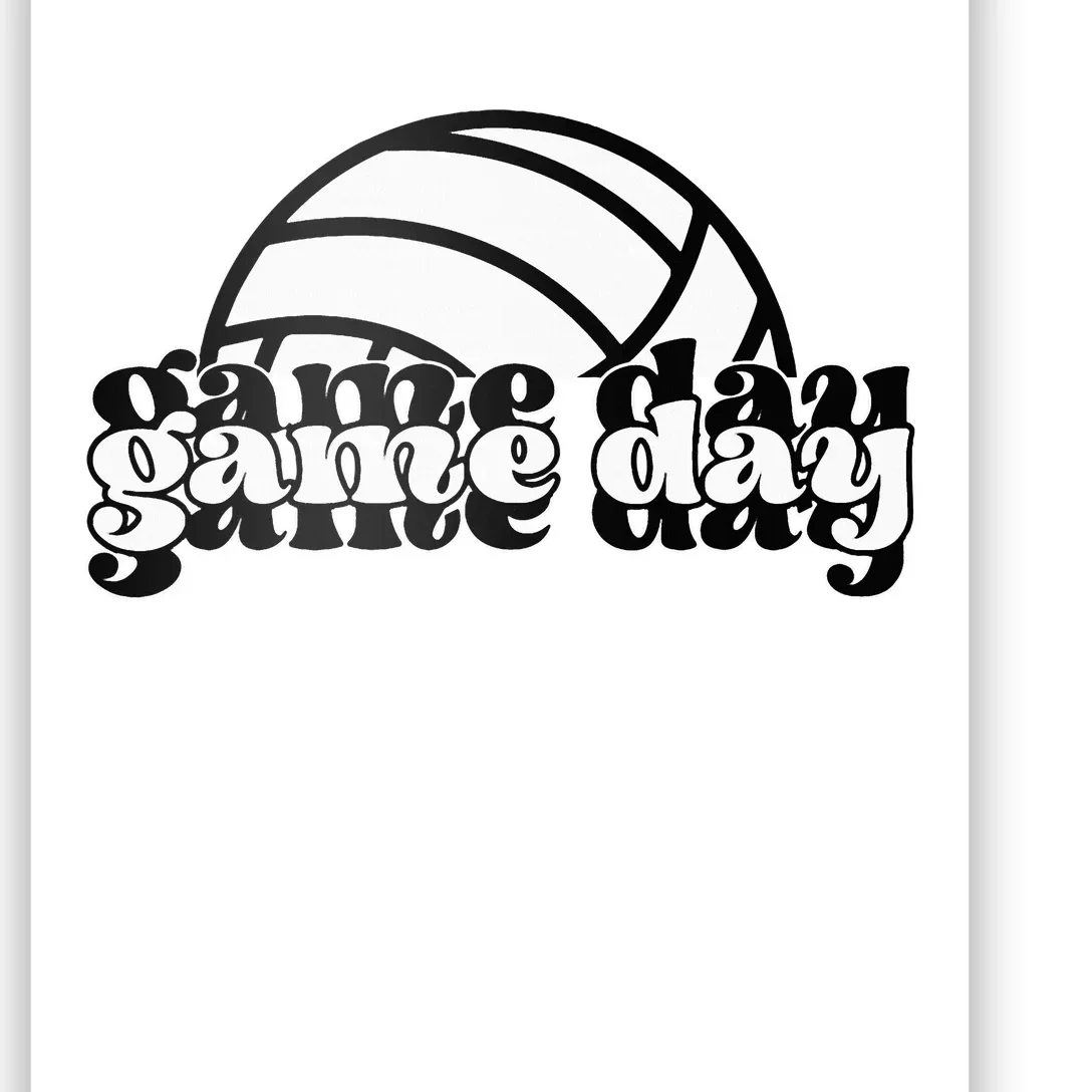 Game Day Funny Team Sports Volleyball Mom Dad Coach Poster