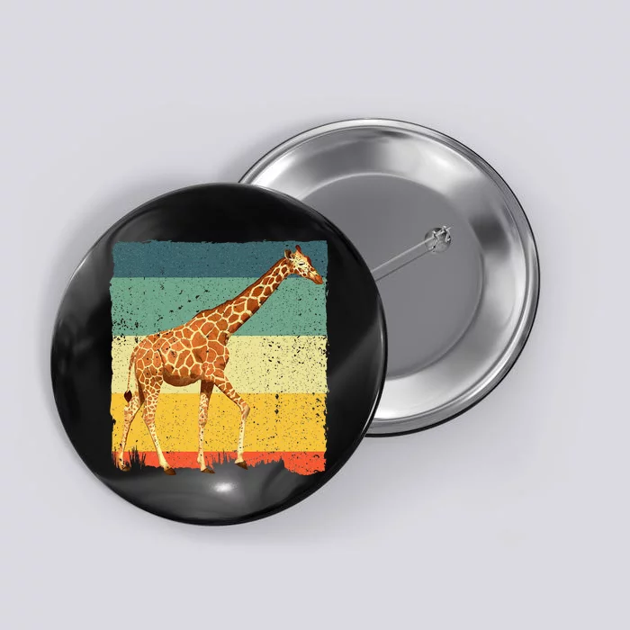 Giraffe Design For Giraffe Okapi Lover Button