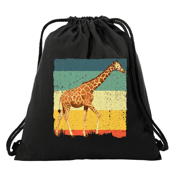 Giraffe Design For Giraffe Okapi Lover Drawstring Bag