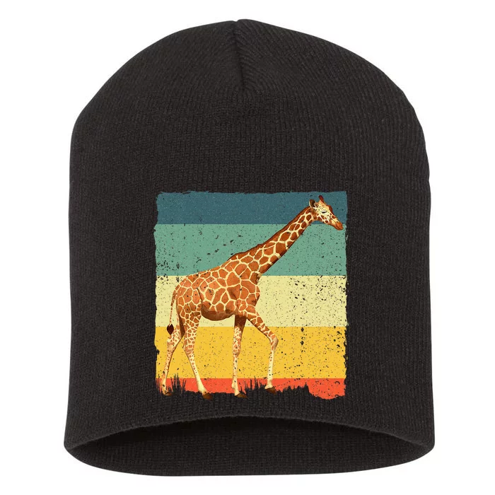 Giraffe Design For Giraffe Okapi Lover Short Acrylic Beanie