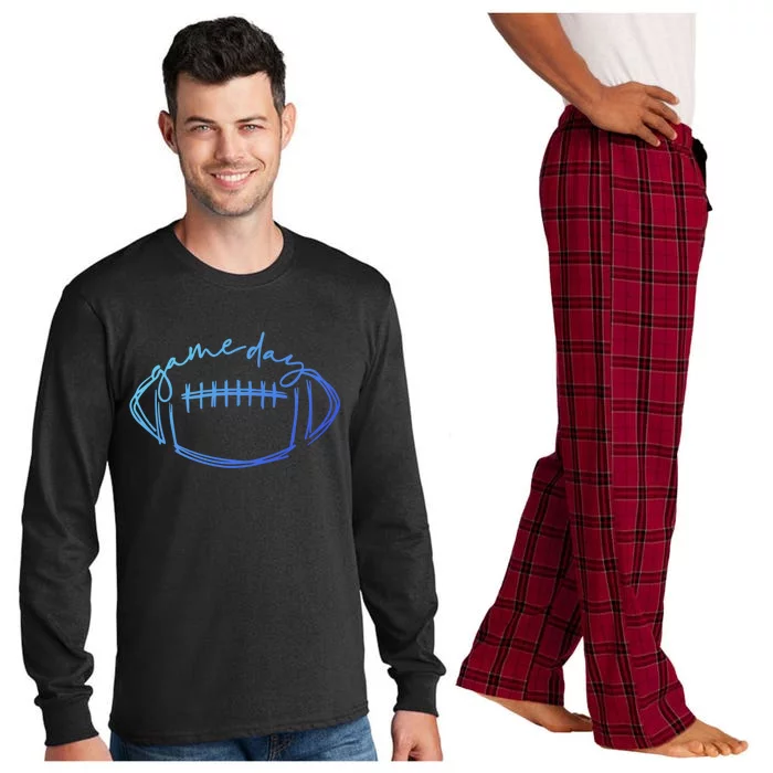 Game Day Football Game Day Vibes Football Lover Gift Long Sleeve Pajama Set