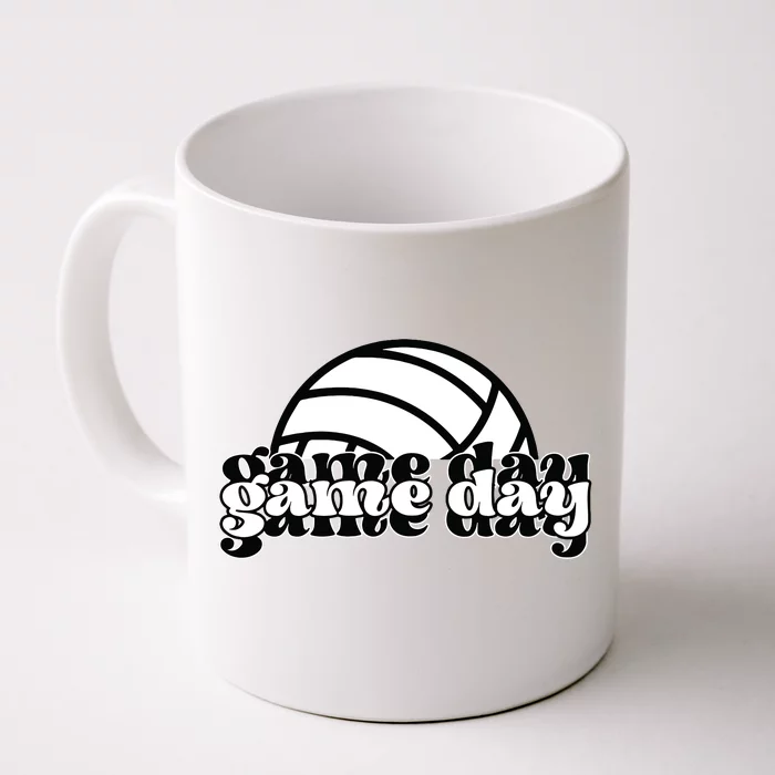 Game Day Funny Team Sports Volleyball Mom Dad Coach Front & Back Coffee Mug