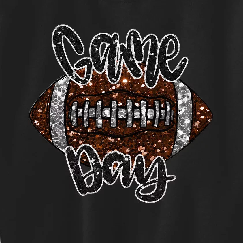 Game Day Football Bling Bling Football Lover Fall Autumn Kids Sweatshirt