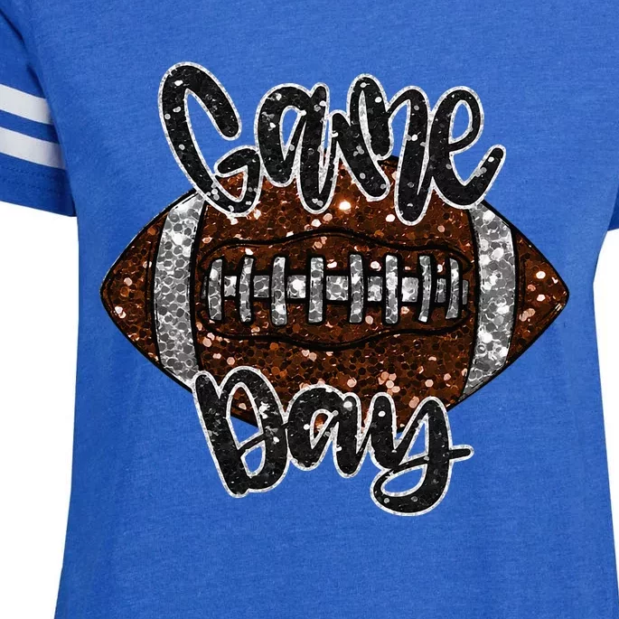 Game Day Football Bling Bling Football Lover Fall Autumn Enza Ladies Jersey Football T-Shirt