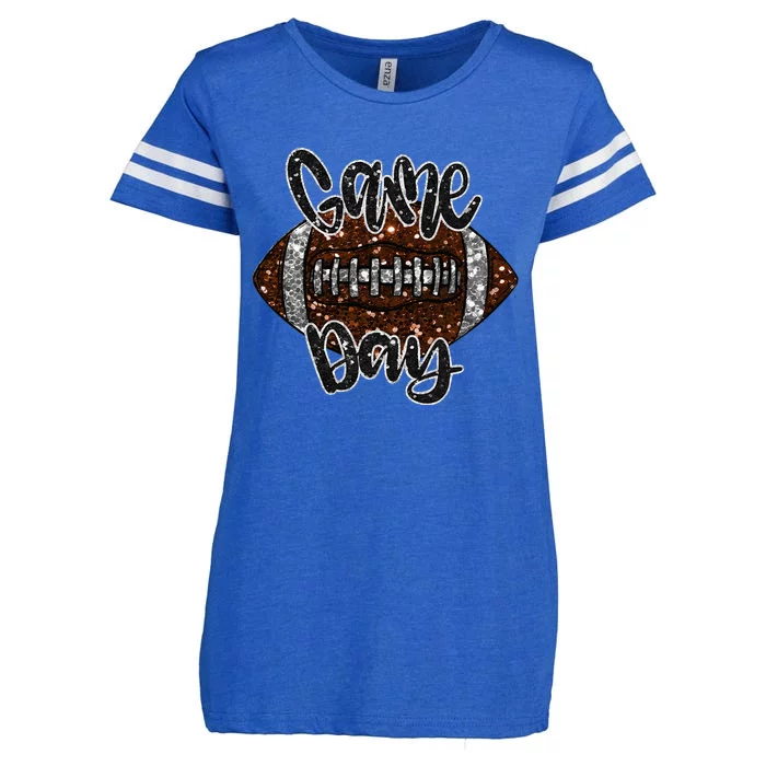 Game Day Football Bling Bling Football Lover Fall Autumn Enza Ladies Jersey Football T-Shirt