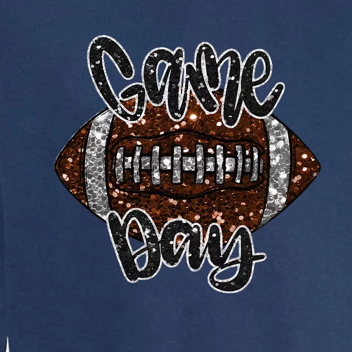 Game Day Football Bling Bling Football Lover Fall Autumn Garment-Dyed Sweatshirt