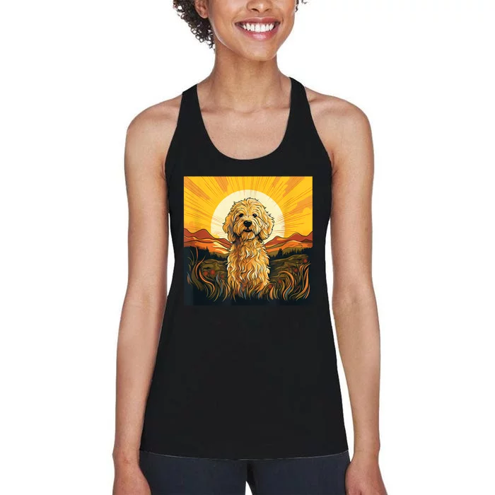 Goldendoodle Dood Funny Doodle Dog Golden Doodle Women's Racerback Tank